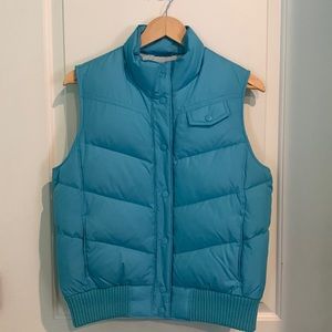 GAP Blue Puffer Vest With Pockets Size Medium
